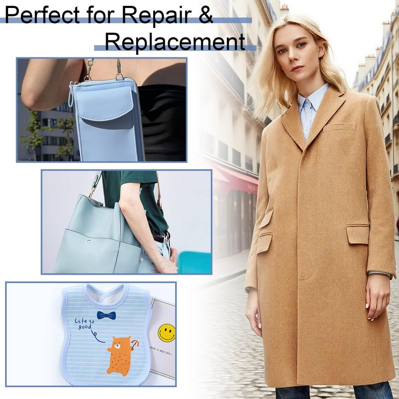 CooBigo 24 قطعة أزرار مغناطيسية مخفية للإغلاق للخياطة، 1-1/2 × 1 بوصة أزرار مغناطيسية للحقائب، 12 زوج من الأزرار المغناطيسية القوية من PVC للملابس، الحقائب وغيرها من الحرف اليدوية - Image 5